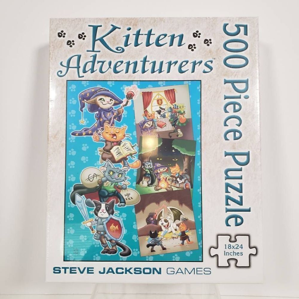 Steven Jackson Jigsaw Puzzle Kitten‎ Adventurers 500 Pieces  New Sealed Games